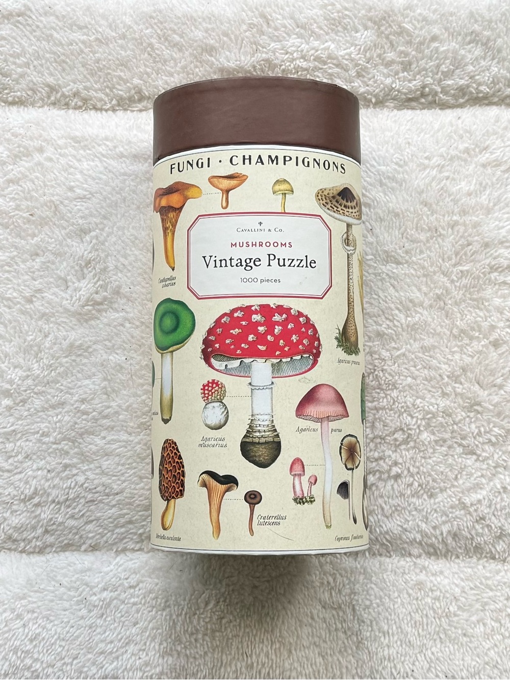 NEW Cavallini Mushrooms Vintage Puzzle